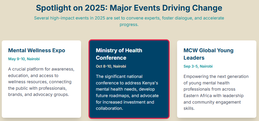 Mental Health Events in Kenya 2025 mental health events in Kenya 2025 spotlight of major mental health events in Kenya 2025
